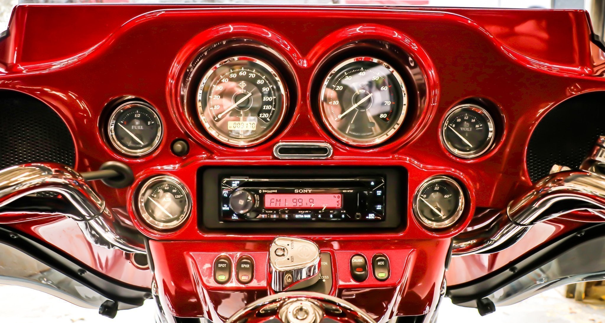 DAS Companies Harley-Davidson Custom Audio 1999-2013 Harley-Davidson Street/Electra Glide - Premium Sony DSX-M80 High-Power Plug & Play Fairing Speaker Bundle