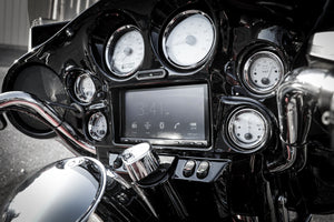 Fat Head Cycles Harley-Davidson Custom Audio Sony XAV-AX7000, Sony Fairing Speaker Plug & Play Bundle w/ Metra 95-HDIF Inner Fairing | '99 - '13