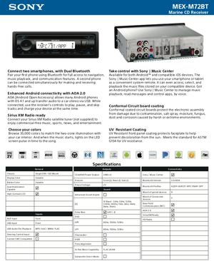 Fat Head Cycles Harley-Davidson Custom Audio Sony MEX-M72BT w/ Metra 99-9600 HD Install Kit Plug and Play Bundle | '99 -'13