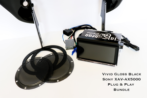 Fat Head Cycles Harley-Davidson Custom Audio Sony XAV-AX5000 Plug & Play Bundle w/ Metra 95-HDIF Inner Fairing | '99 - '13