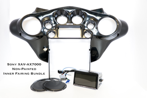 Fat Head Cycles Harley-Davidson Custom Audio Sony XAV-AX7000 Plug & Play Bundle w/ Metra 95-HDIF Inner Fairing | '99 - '13
