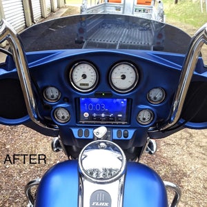 Fat Head Cycles Harley-Davidson Custom Audio Sony XAV-AX7000 Plug & Play Bundle w/ Metra 95-HDIF Inner Fairing | '99 - '13