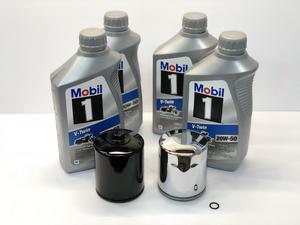 Fat Head Cycles Harley-Davidson Oil Change Kits '99-'16 Twin Cam Synthetic Oil Change Kit - Black or Chrome Filter