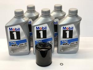 Fat Head Cycles Harley-Davidson Oil Change Kits Black '17-'19 Milwaukee-Eight Synthetic Oil Change Kit - Black or Chrome Filter