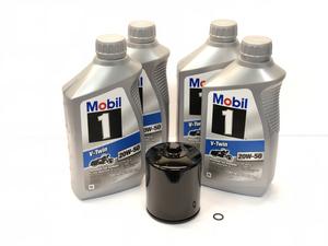 Fat Head Cycles Harley-Davidson Oil Change Kits Black '99-'16 Twin Cam Synthetic Oil Change Kit - Black or Chrome Filter